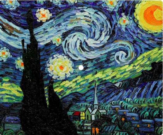 A beautiful painting of the starry night